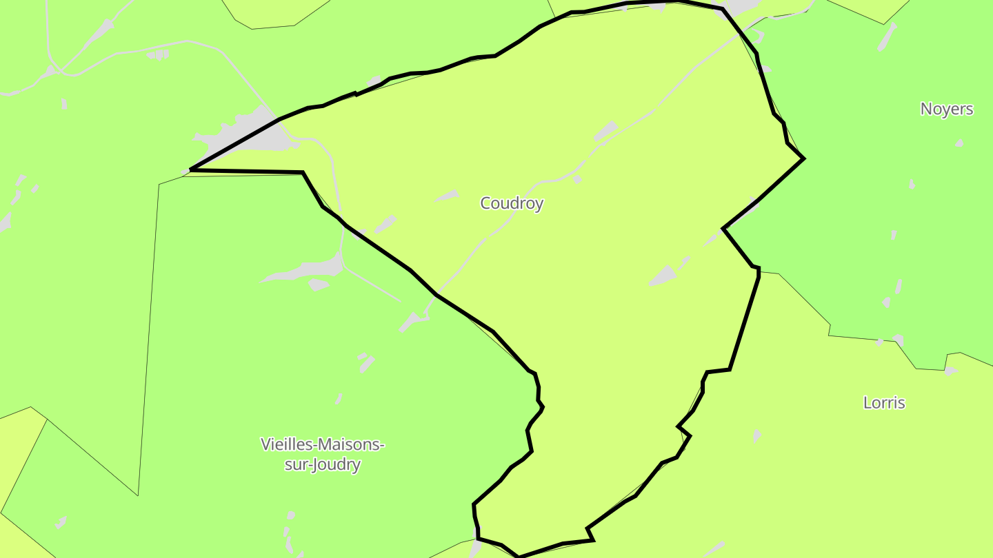 Carte des prix de l'immobilier Coudroy