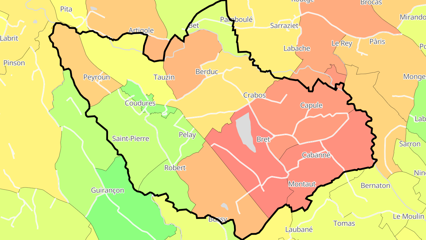 Carte des prix de l'immobilier Coudures
