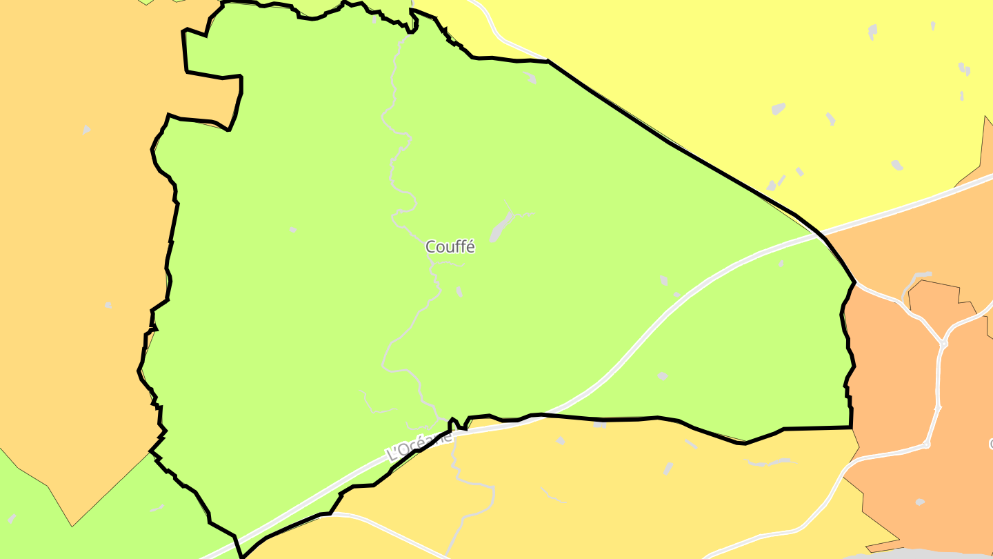 Carte des prix de l'immobilier Couffé