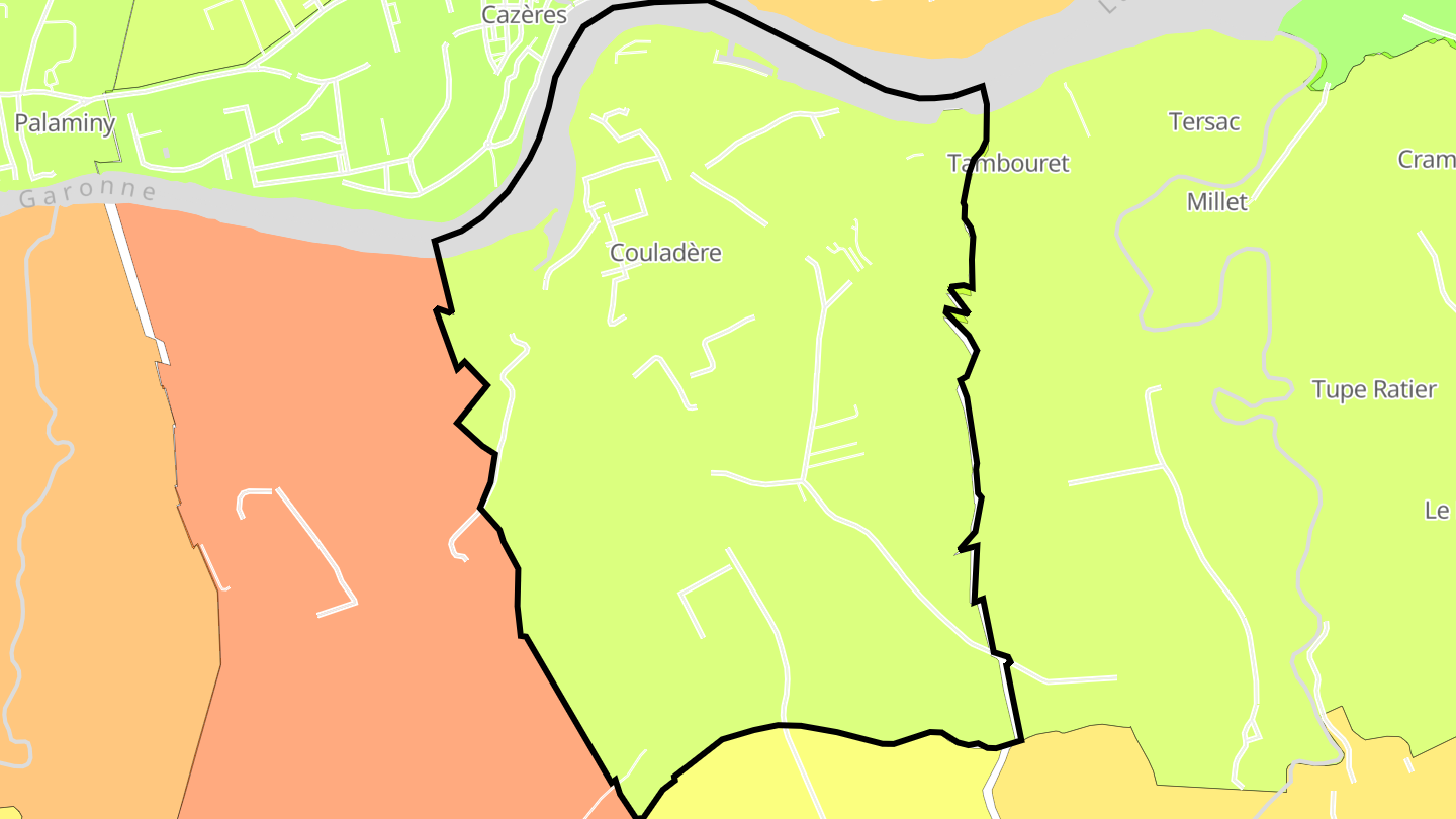 Carte des prix de l'immobilier Couladère