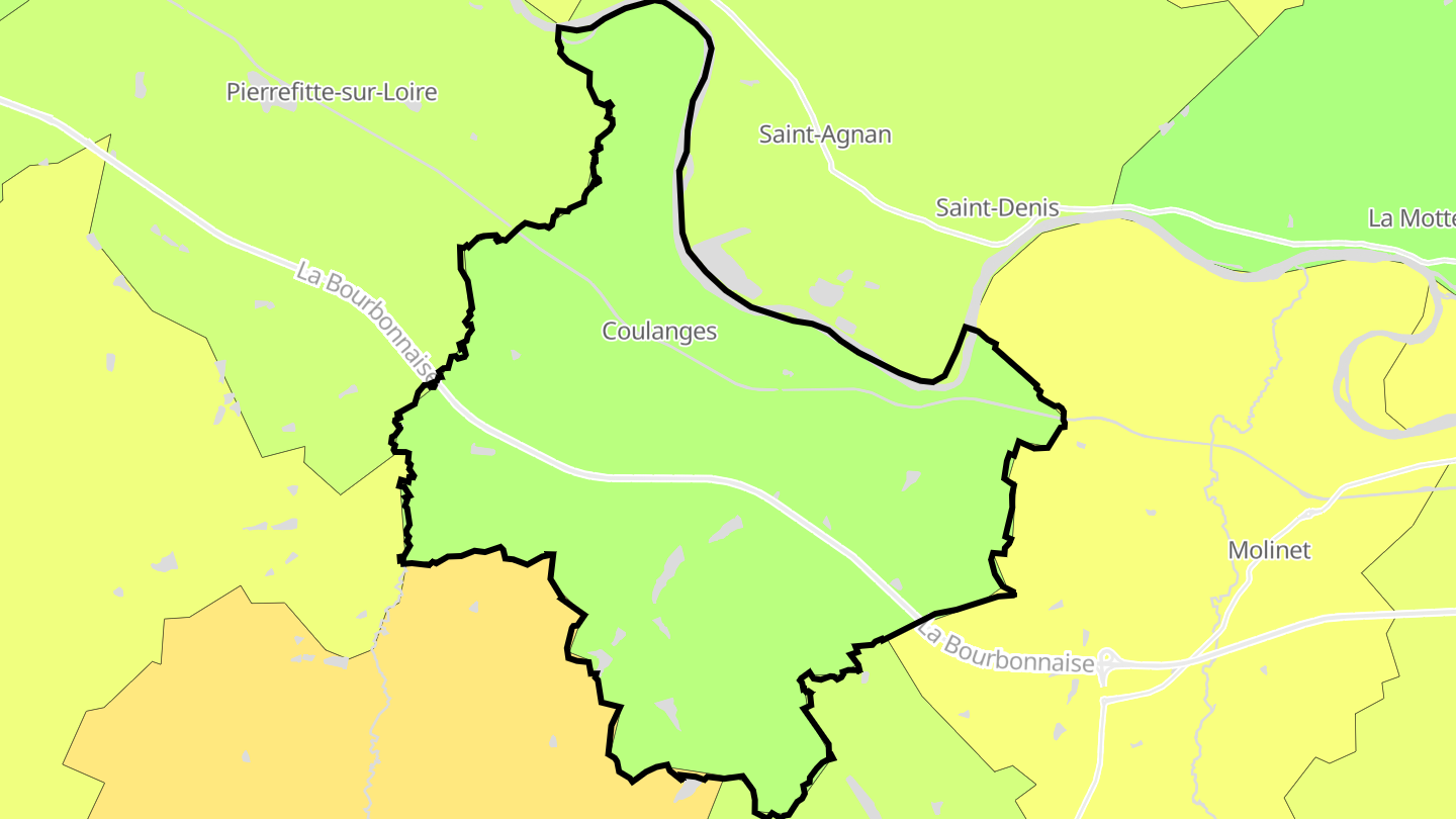 Carte des prix de l'immobilier Coulanges