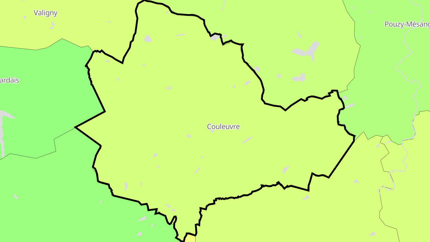 Carte des prix de l'immobilier Couleuvre