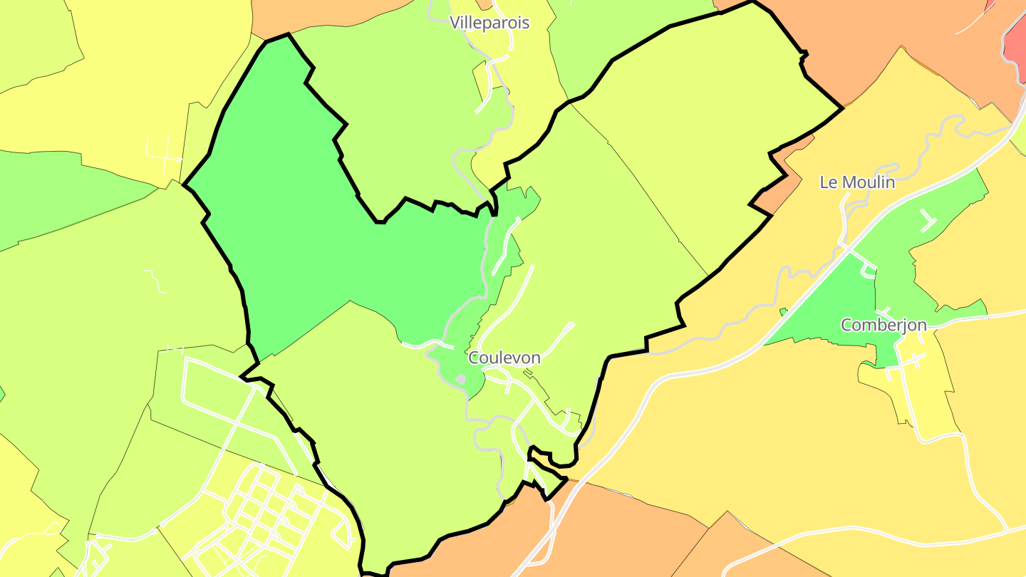 Carte des prix de l'immobilier Coulevon