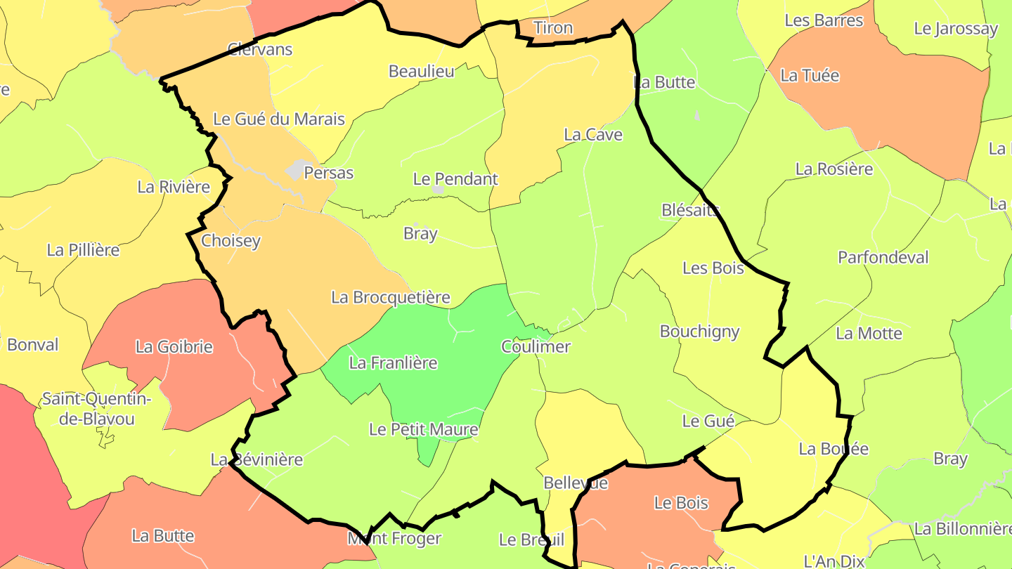 Carte des prix de l'immobilier Coulimer