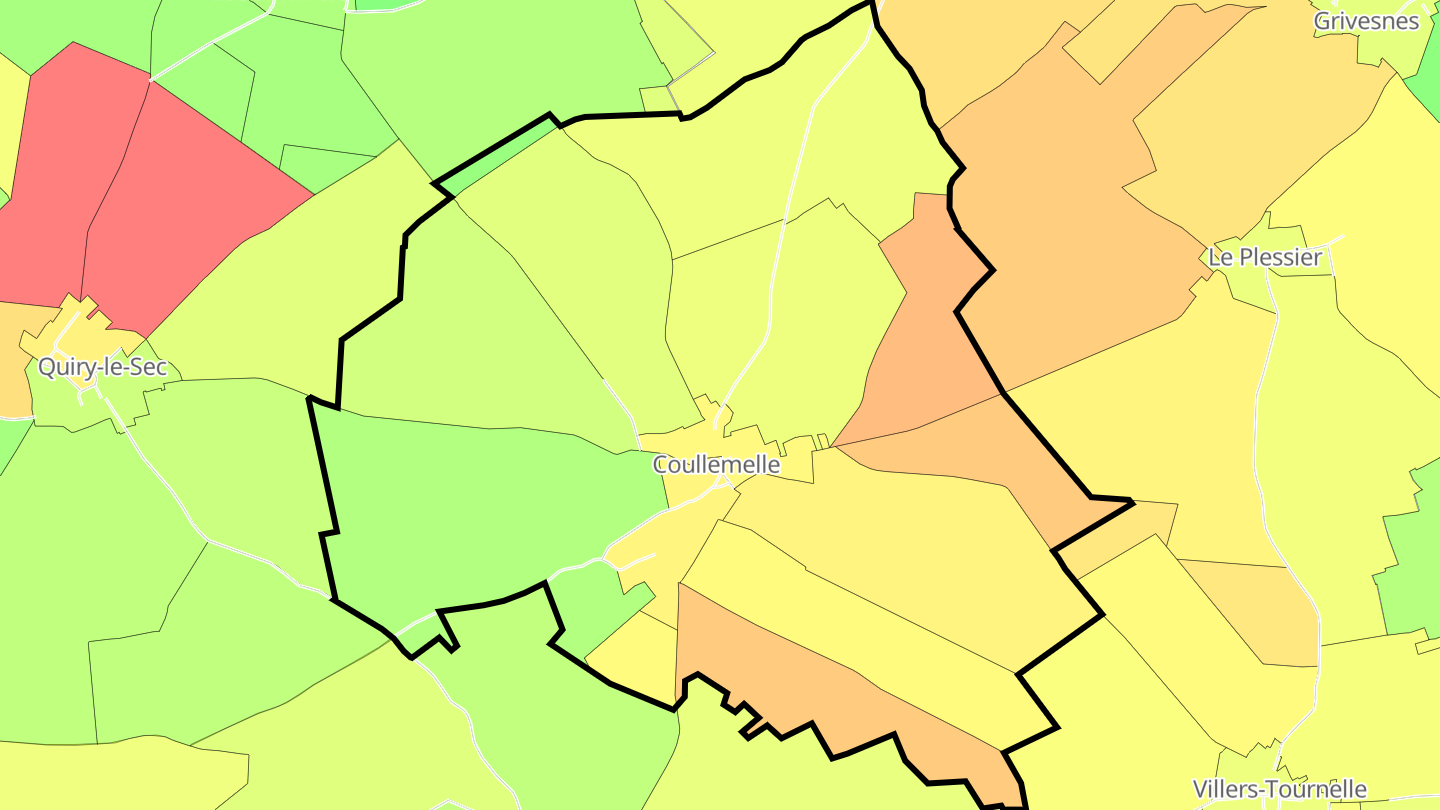 Carte des prix de l'immobilier Coullemelle