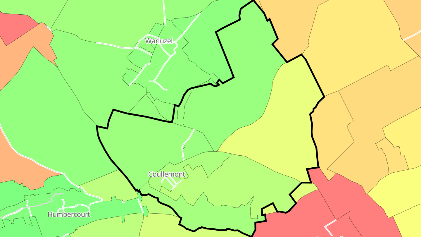 Carte des prix de l'immobilier Coullemont