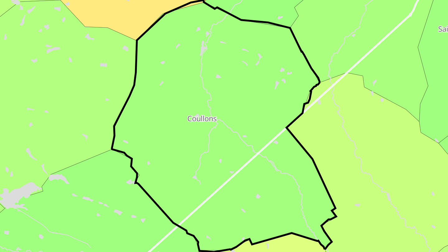 Carte des prix de l'immobilier Coullons