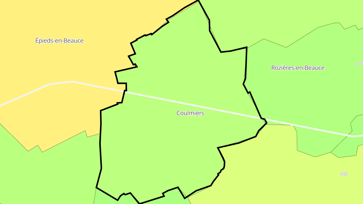 Carte des prix de l'immobilier Coulmiers