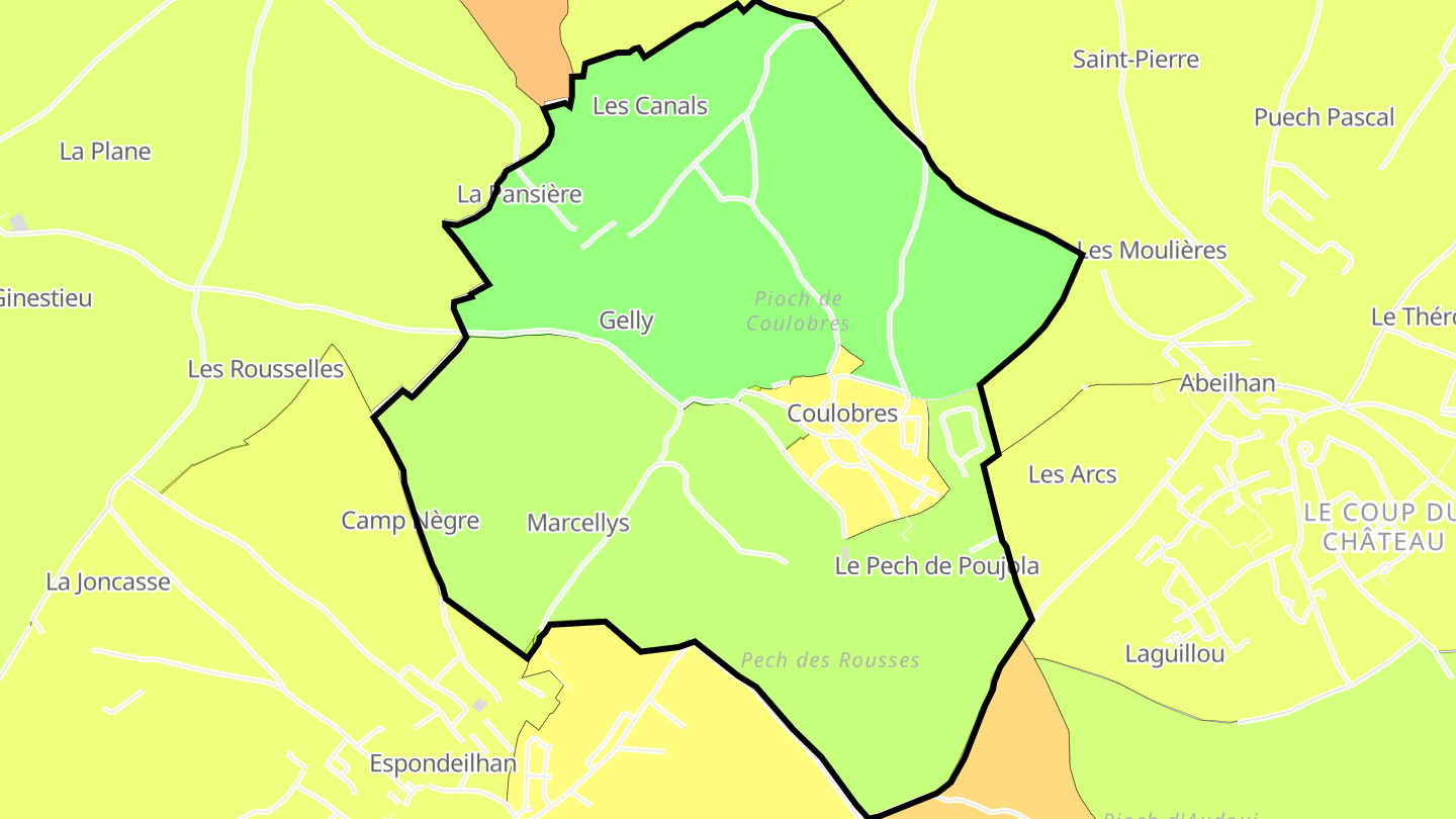 Carte des prix de l'immobilier Coulobres