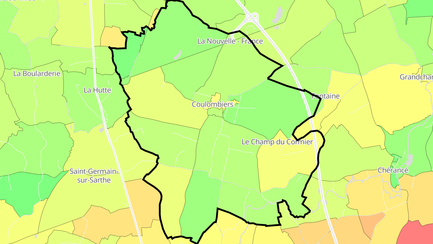 Carte des prix de l'immobilier Coulombiers