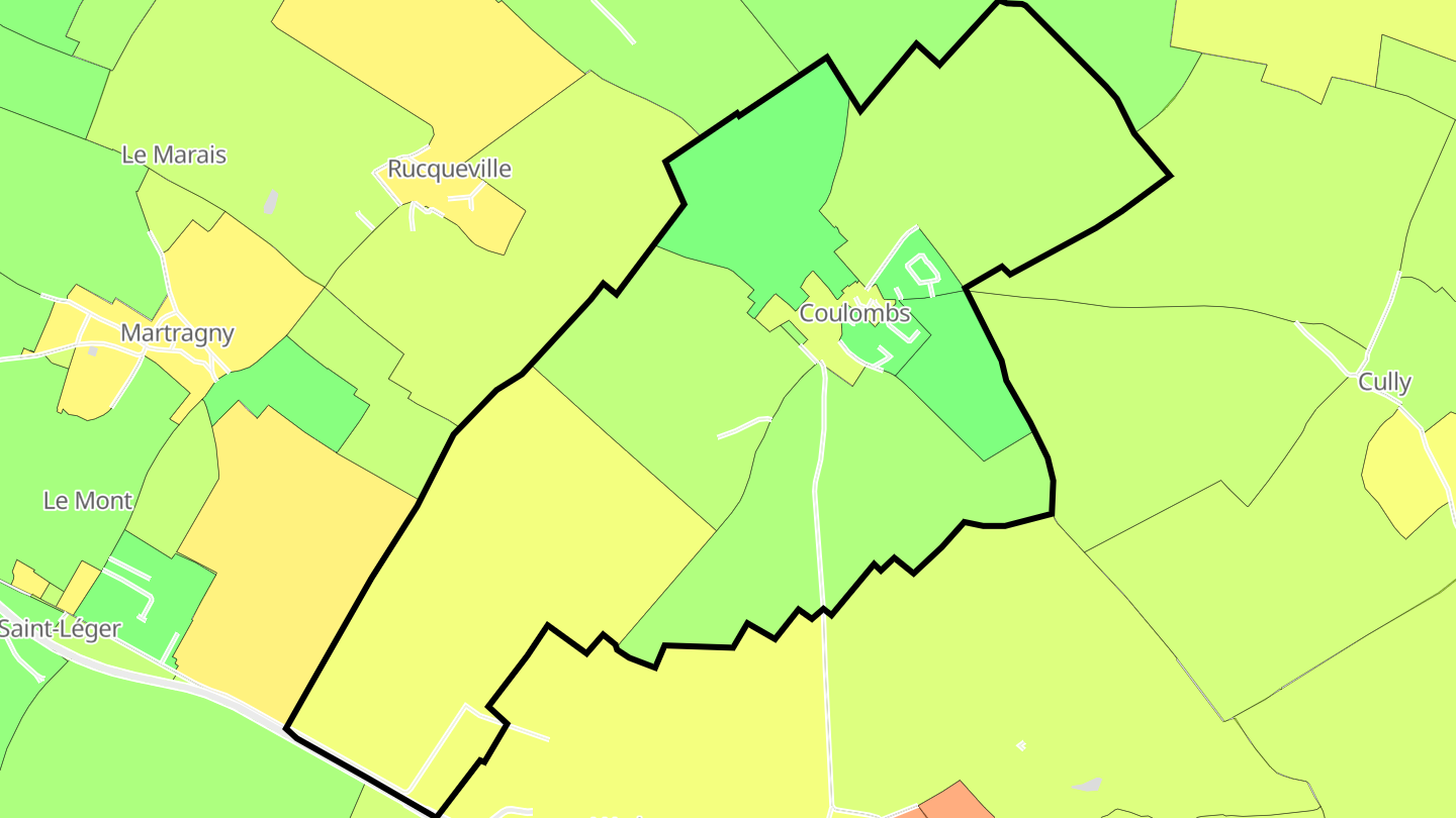 Carte des prix de l'immobilier Coulombs