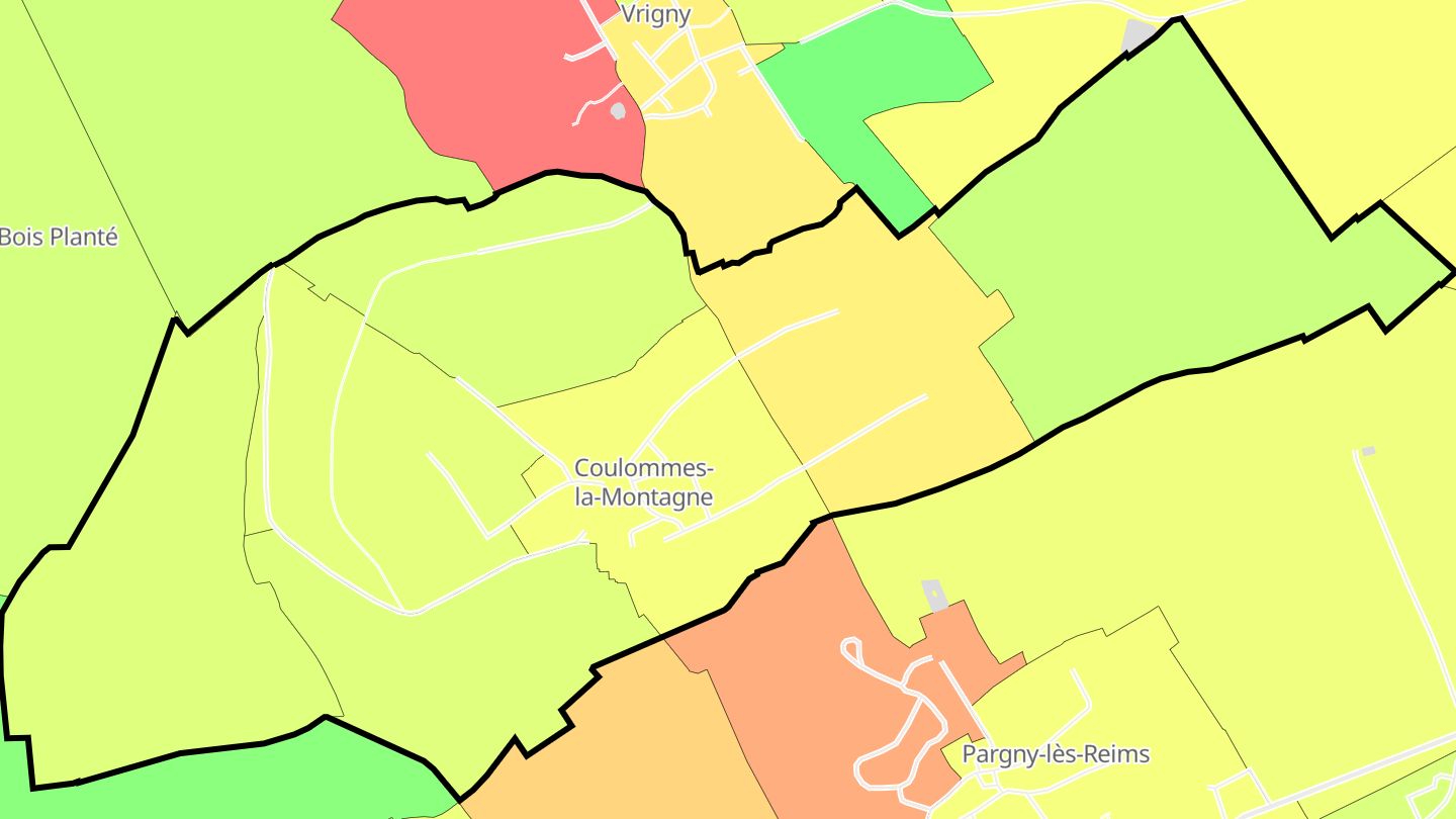 Carte des prix de l'immobilier Coulommes-la-Montagne
