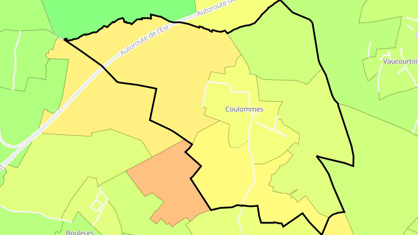 Carte des prix de l'immobilier Coulommes