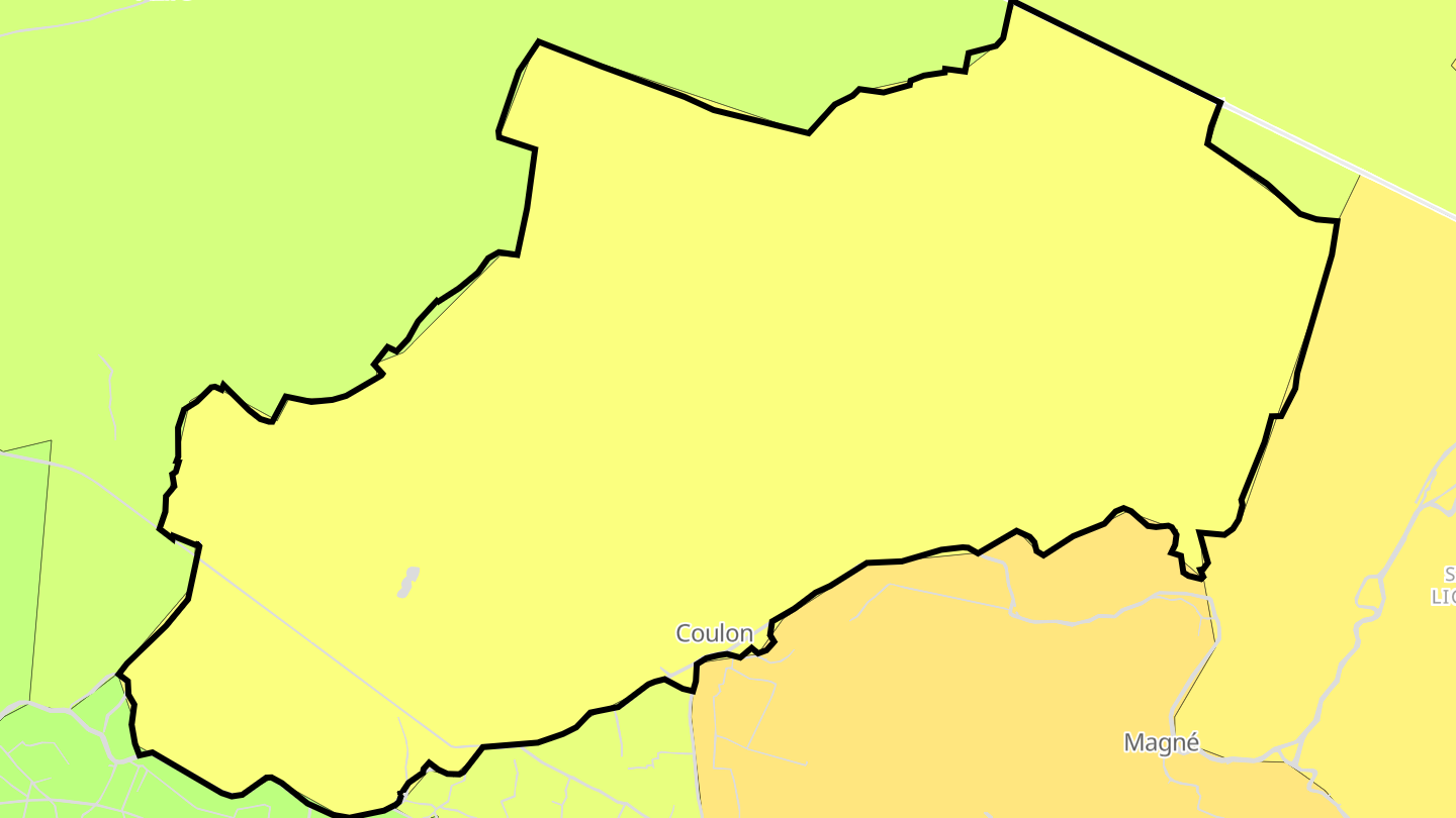 Carte des prix de l'immobilier Coulon