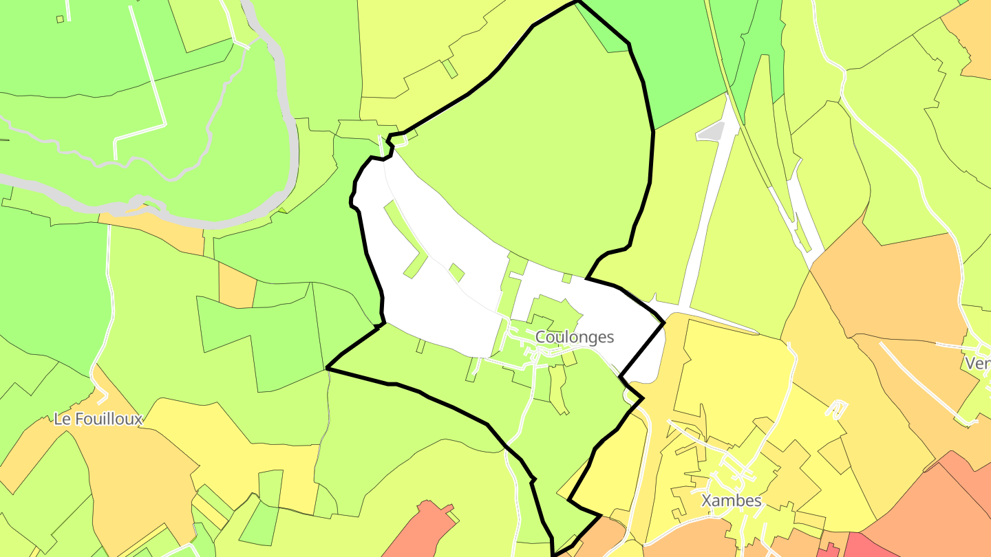 Carte des prix de l'immobilier Coulonges