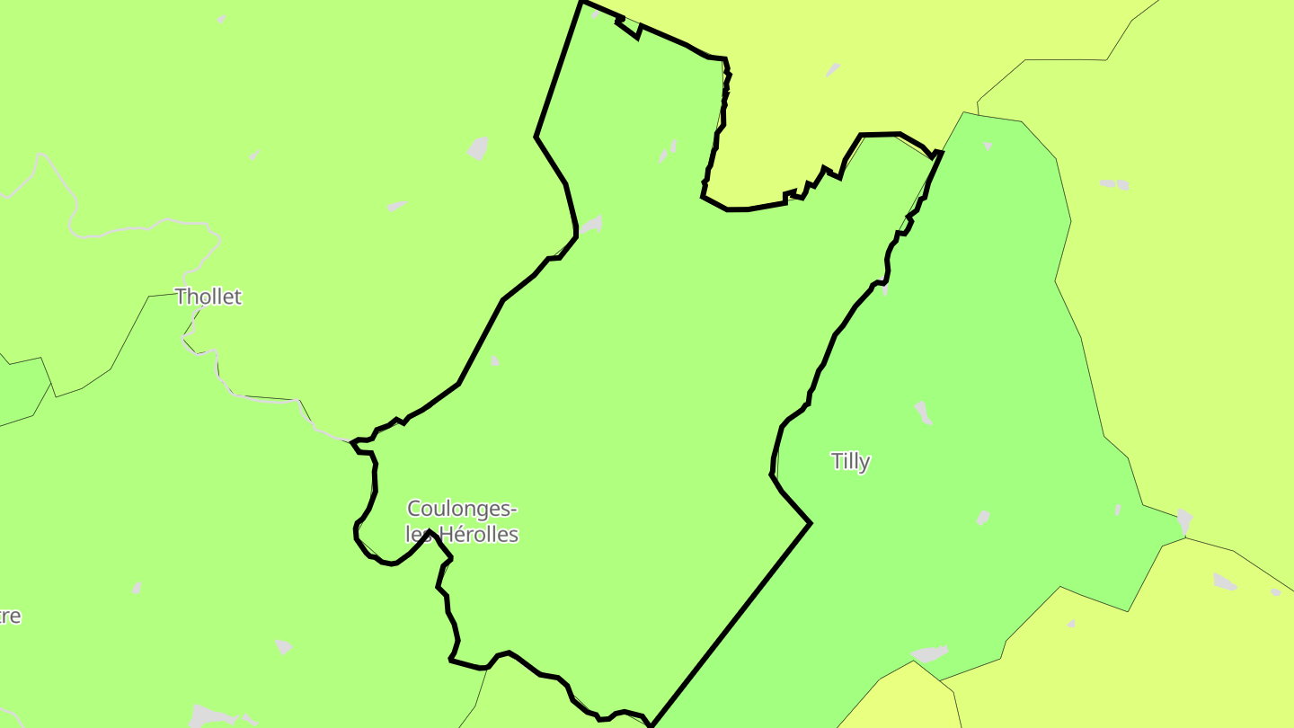 Carte des prix de l'immobilier Coulonges-les-Hérolles