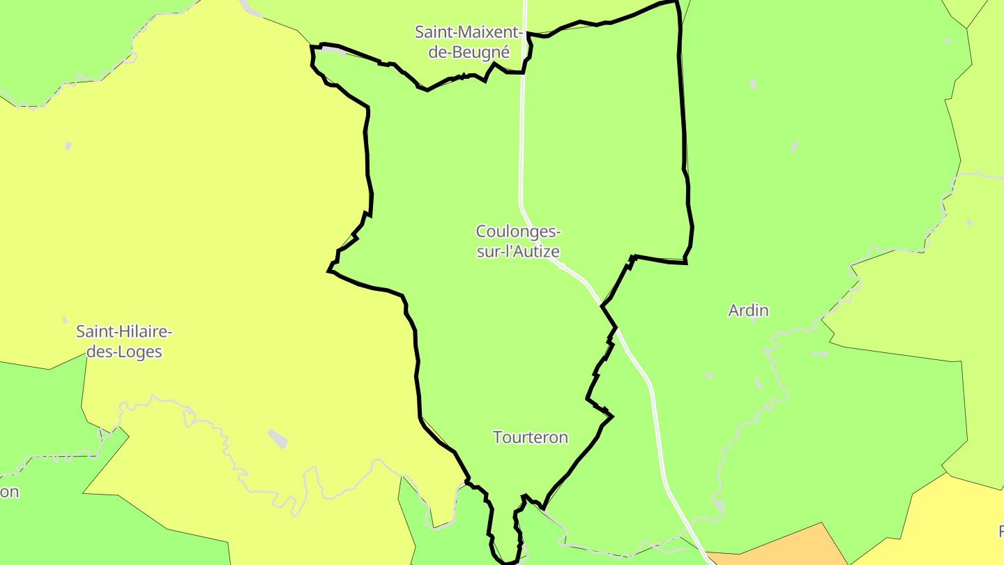 Carte des prix de l'immobilier Coulonges-sur-l'Autize