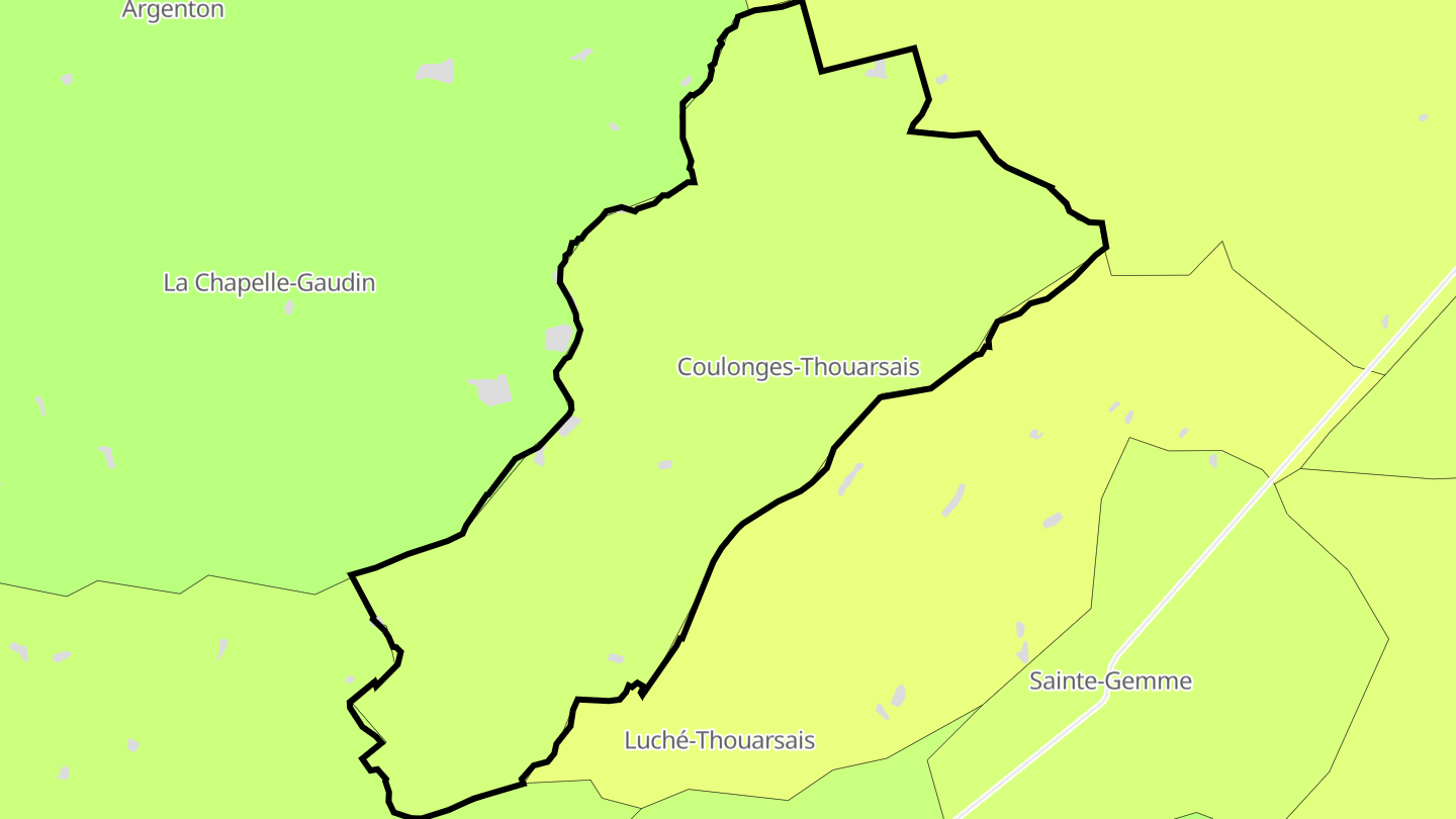 Carte des prix de l'immobilier Coulonges-Thouarsais
