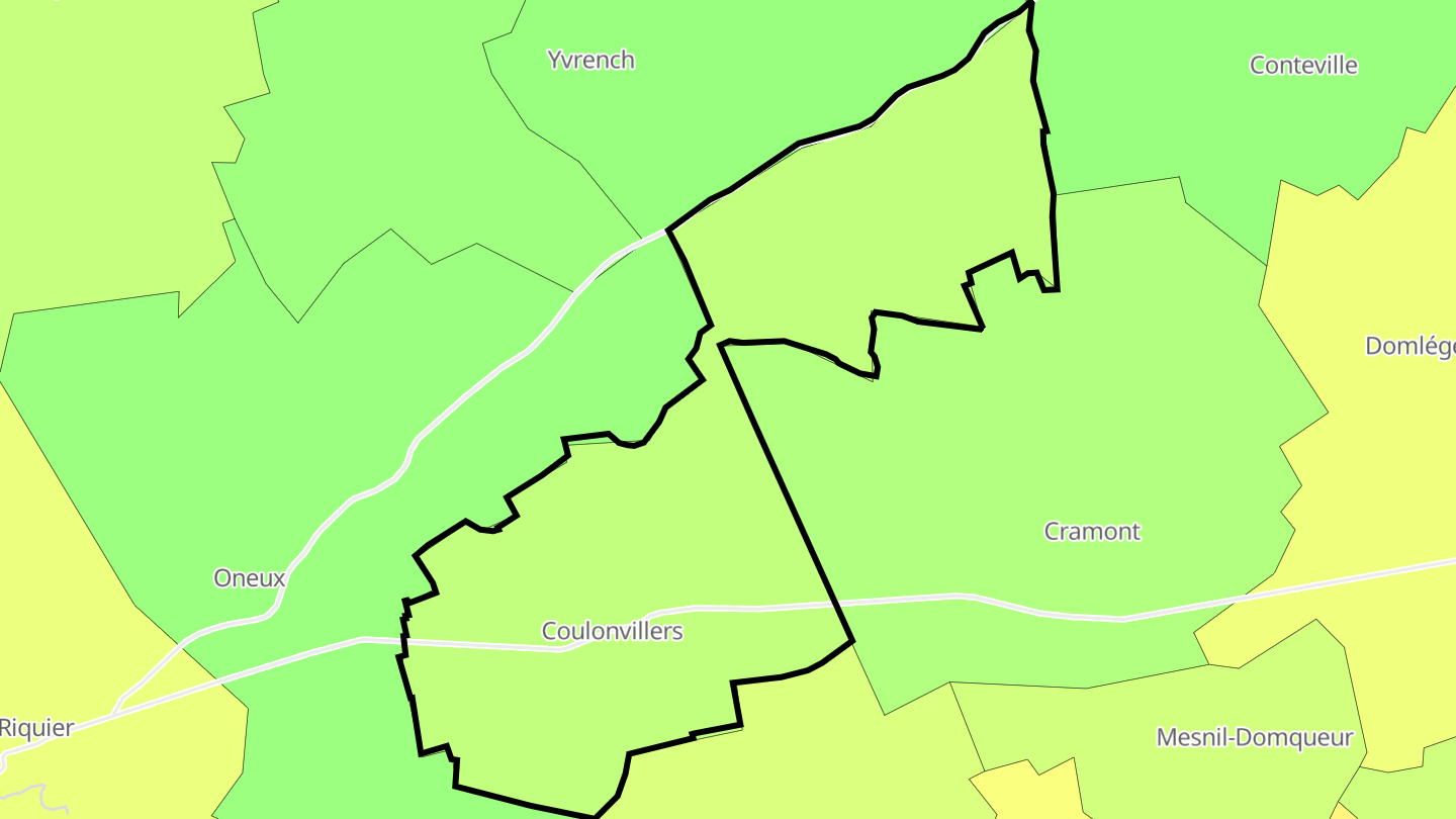 Carte des prix de l'immobilier Coulonvillers