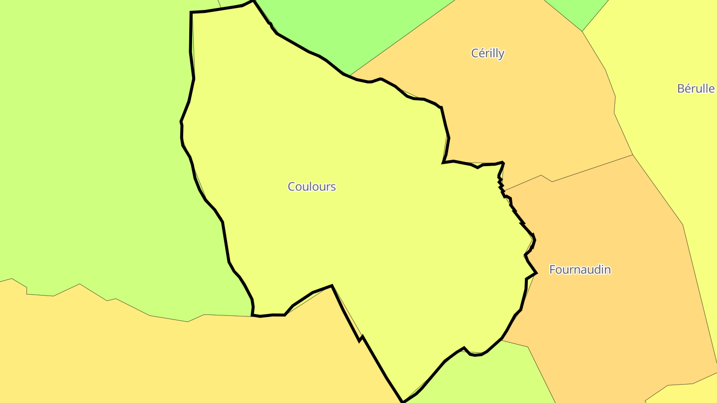 Carte des prix de l'immobilier Coulours
