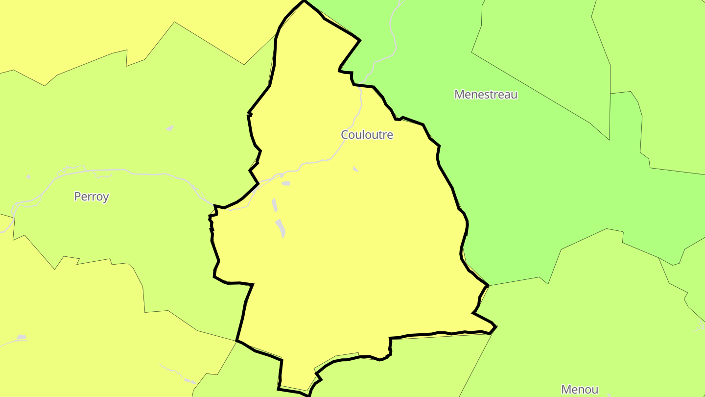Carte des prix de l'immobilier Couloutre