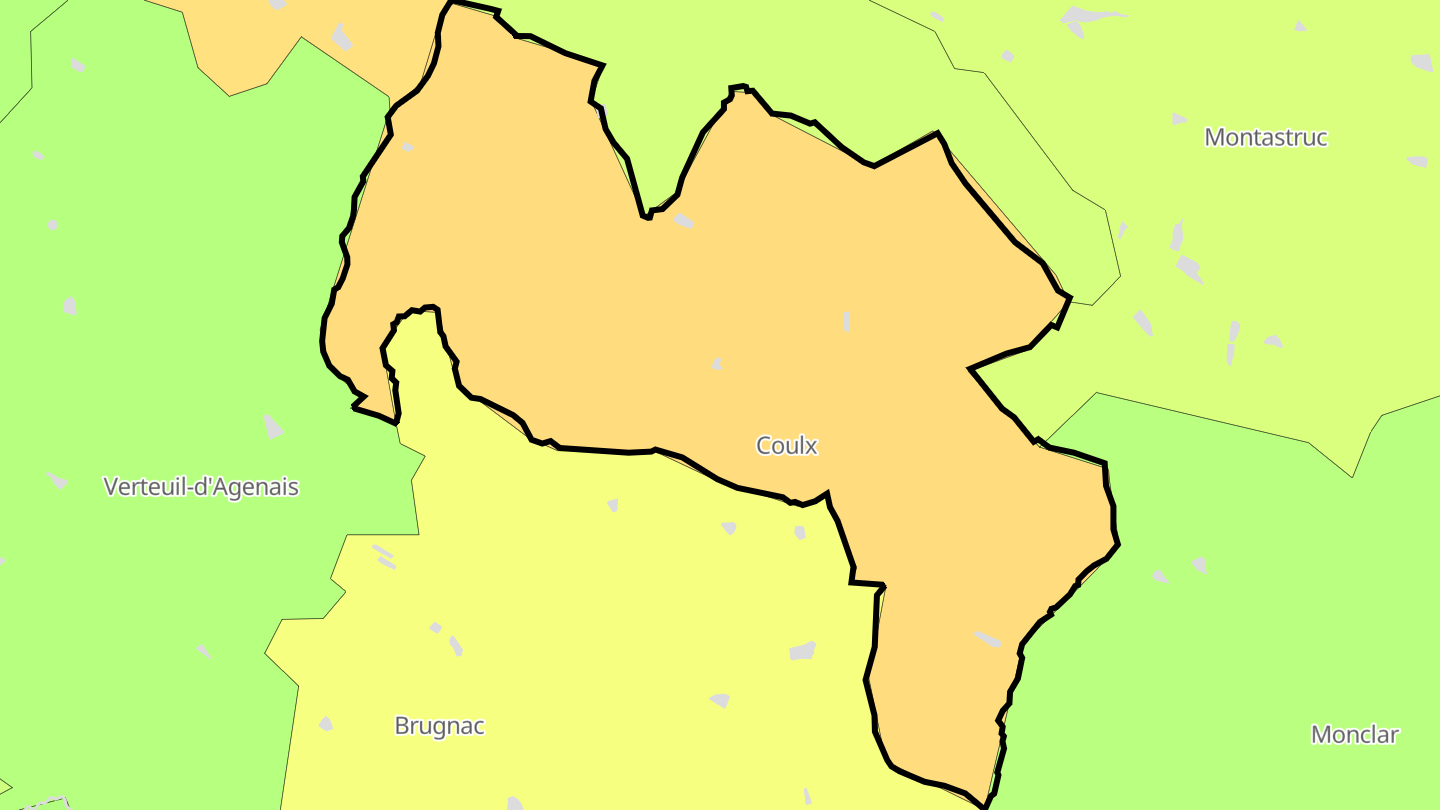 Carte des prix de l'immobilier Coulx