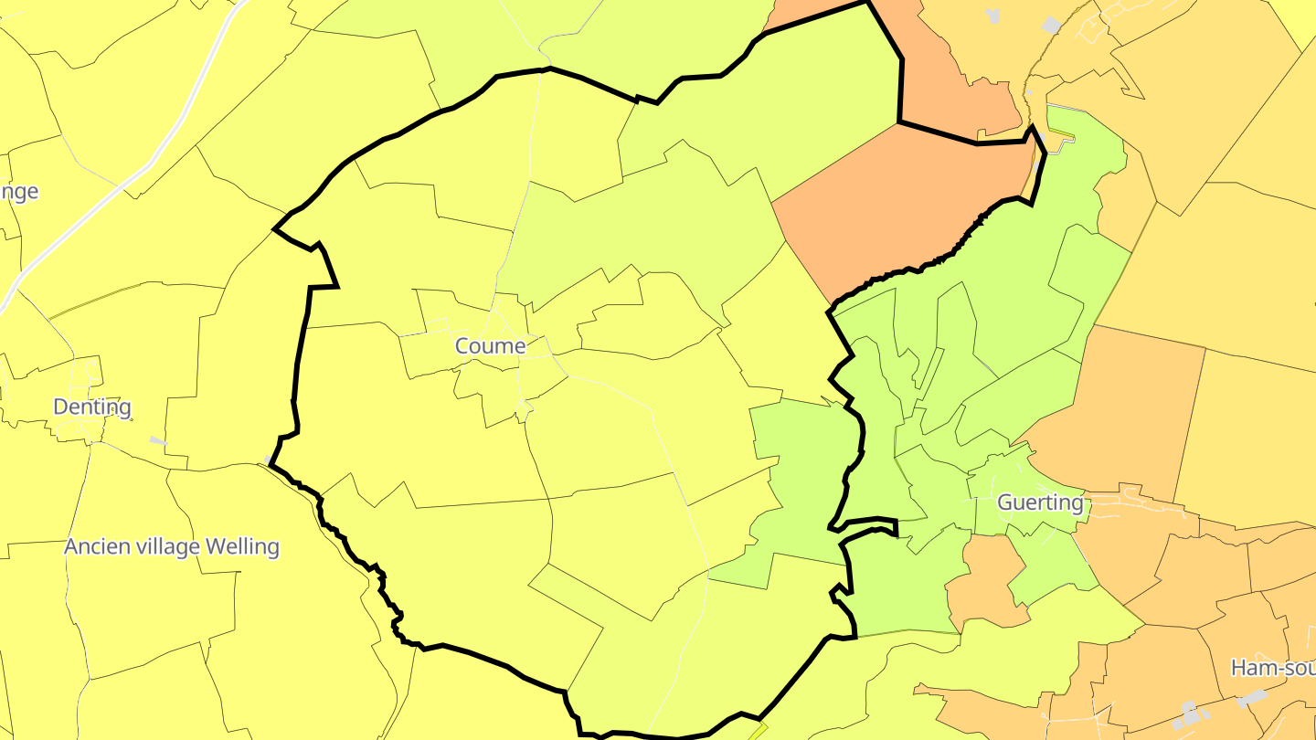 Carte des prix de l'immobilier Coume