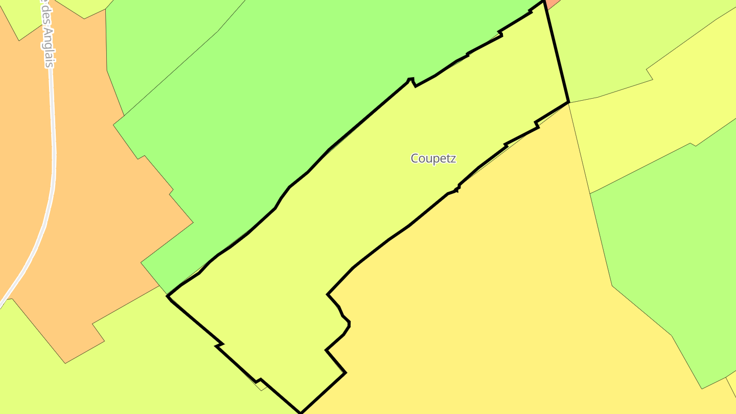 Carte des prix de l'immobilier Coupetz