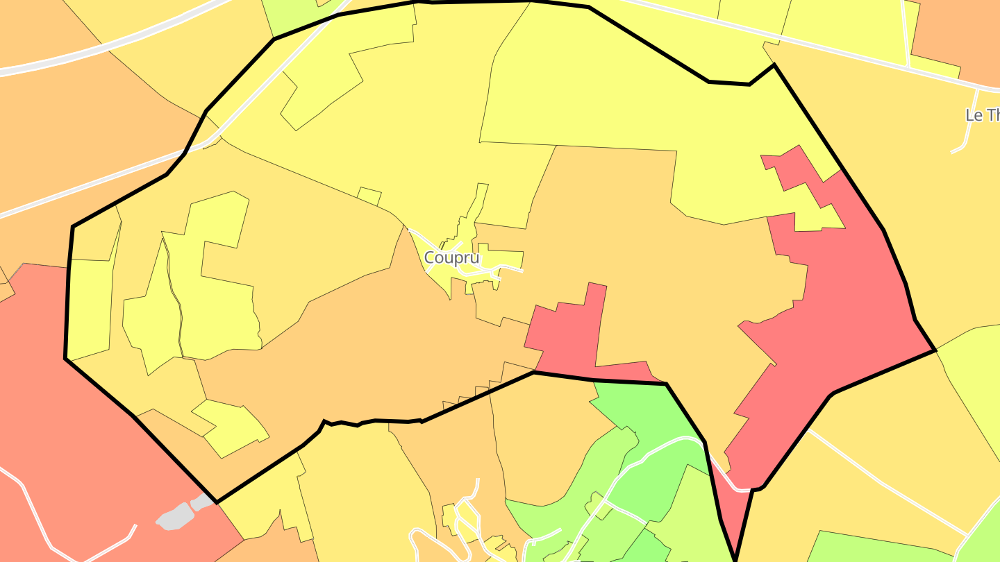 Carte des prix de l'immobilier Coupru