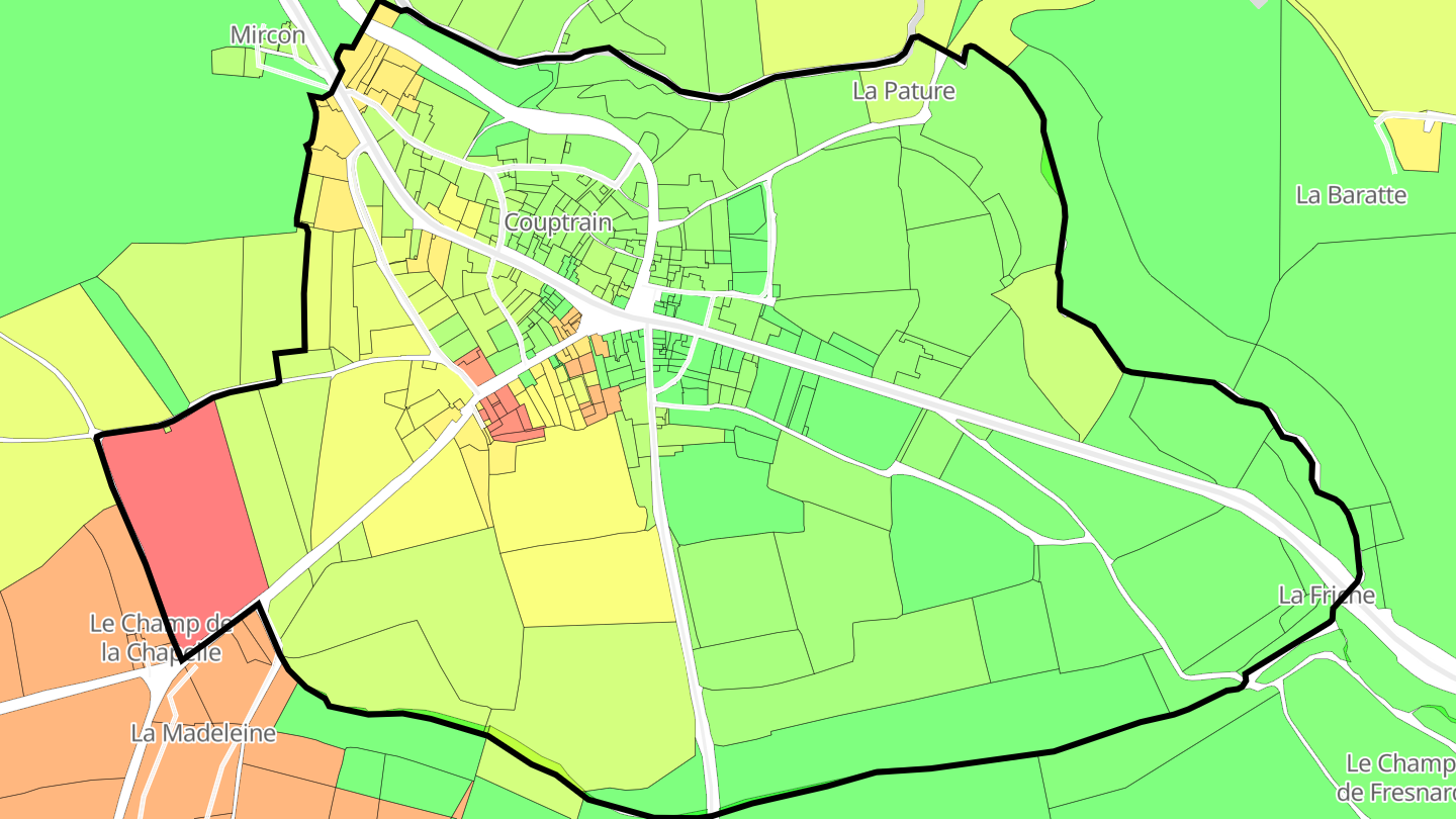 Carte des prix de l'immobilier Couptrain