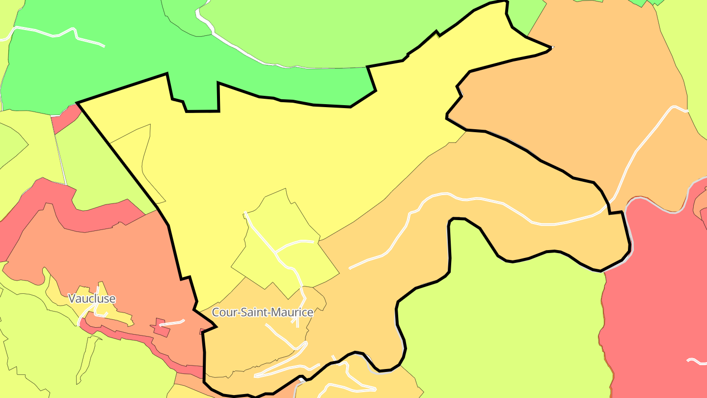 Carte des prix de l'immobilier Cour-Saint-Maurice