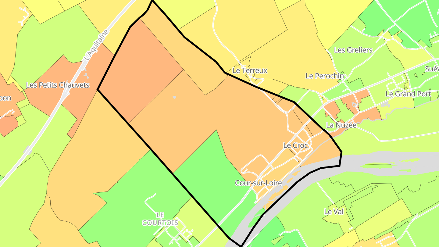 Carte des prix de l'immobilier Cour-sur-Loire