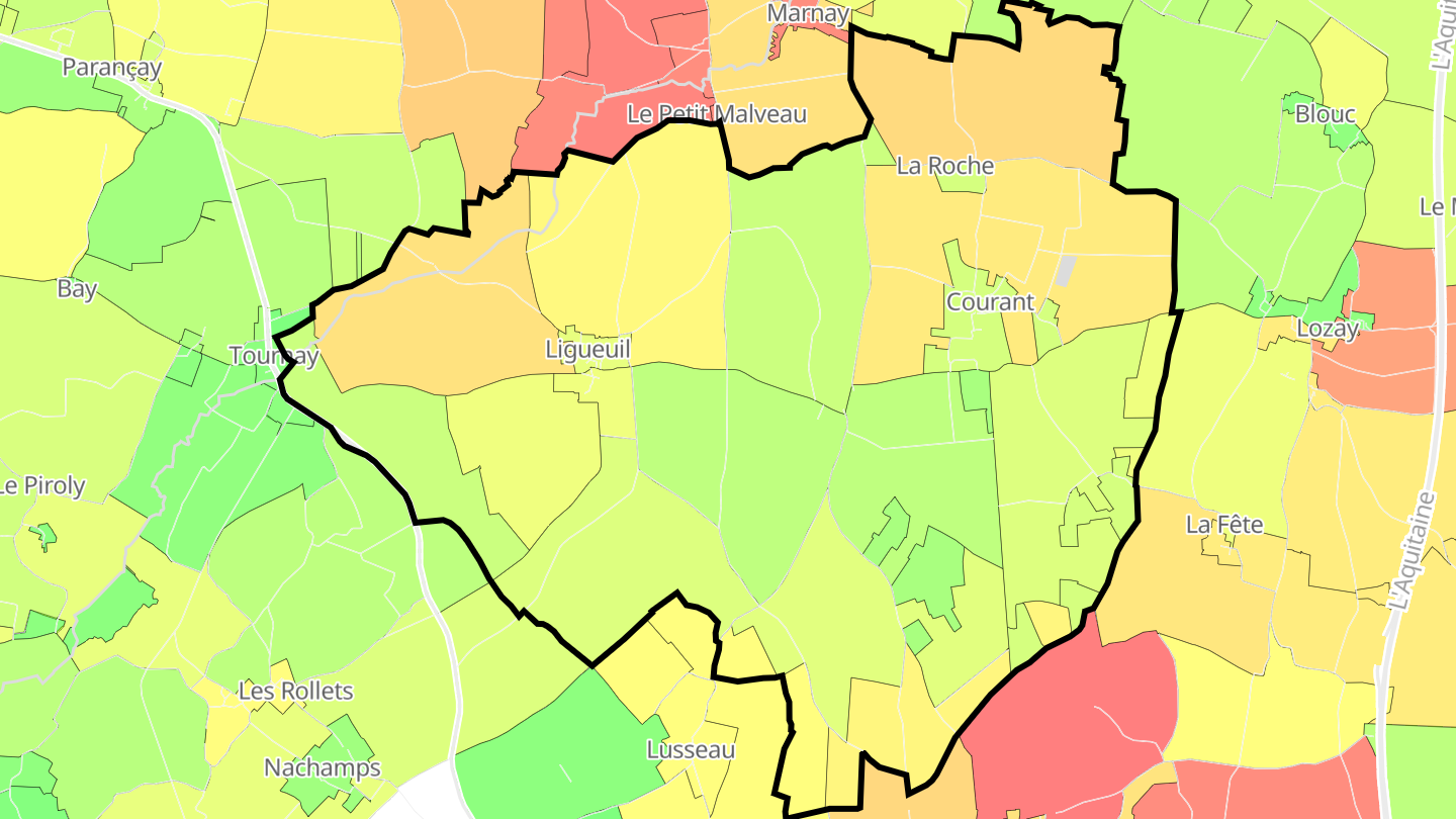 Carte des prix de l'immobilier Courant