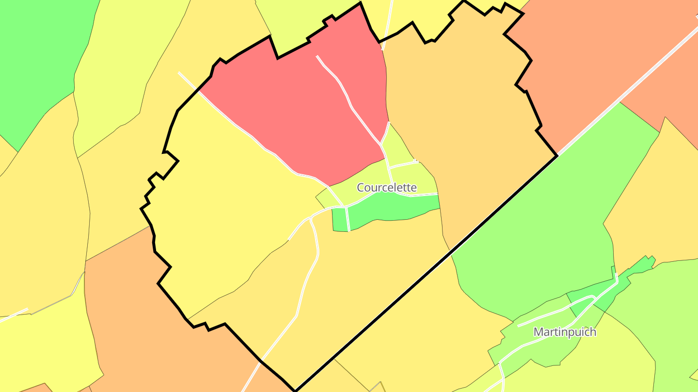 Carte des prix de l'immobilier Courcelette