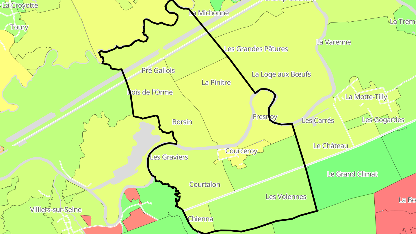 Carte des prix de l'immobilier Courceroy