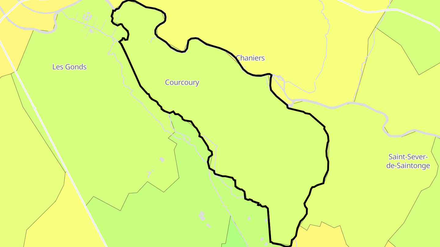 Carte des prix de l'immobilier Courcoury