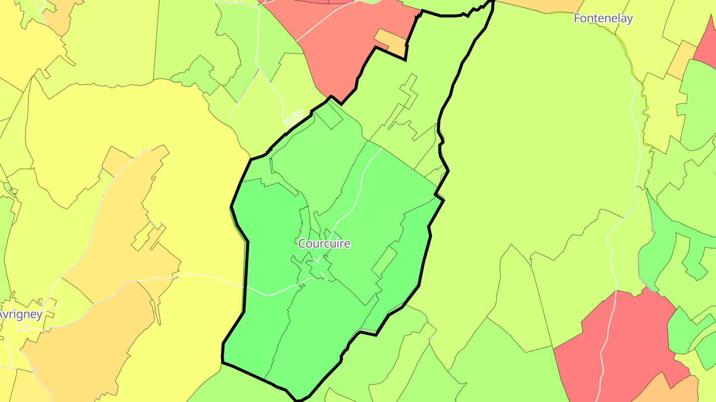 Carte des prix de l'immobilier Courcuire