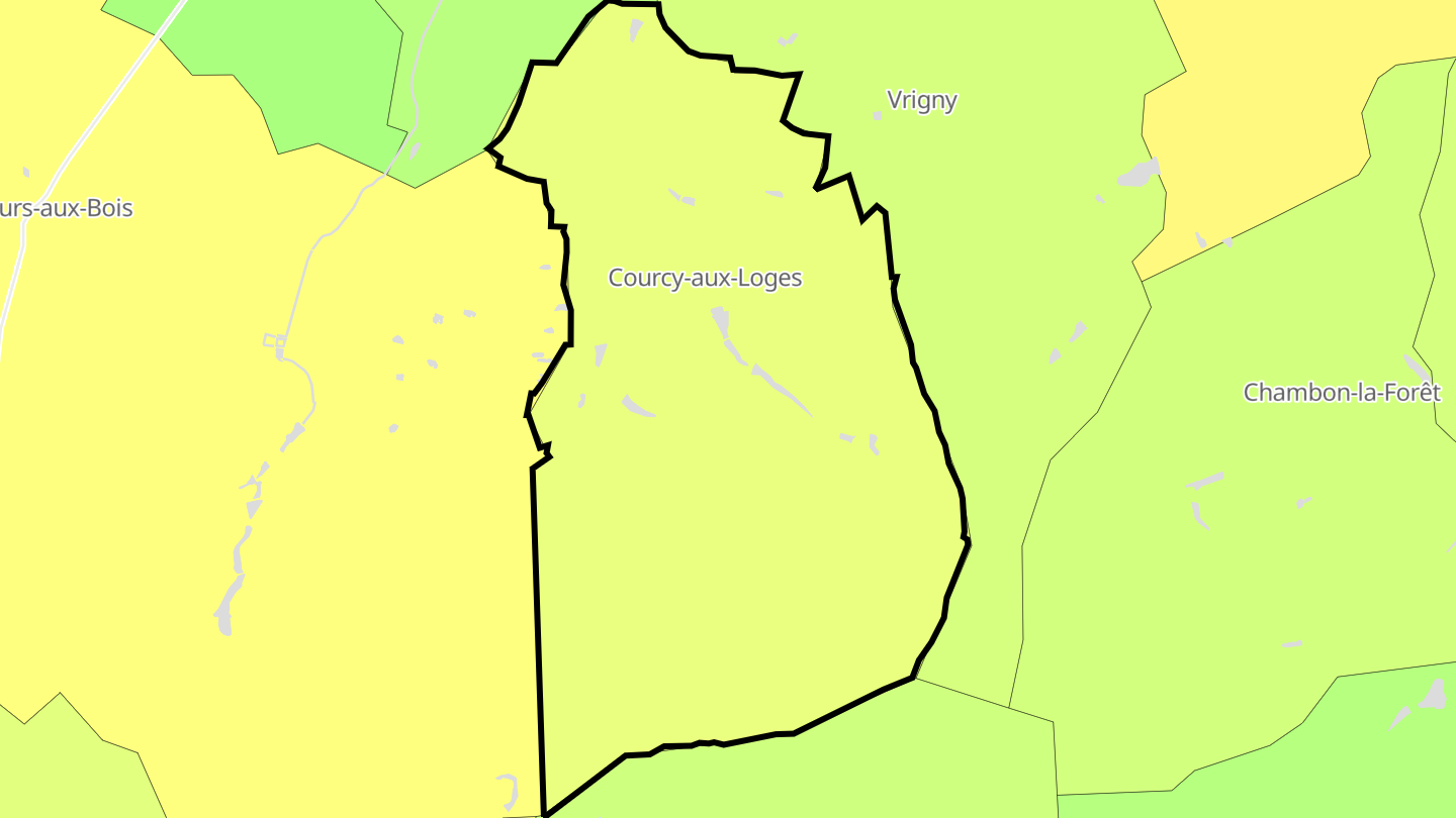 Carte des prix de l'immobilier Courcy-aux-Loges