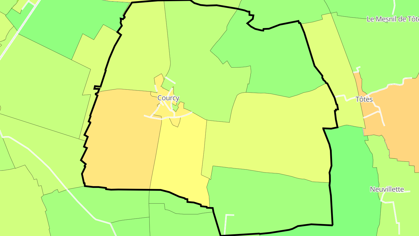 Carte des prix de l'immobilier Courcy