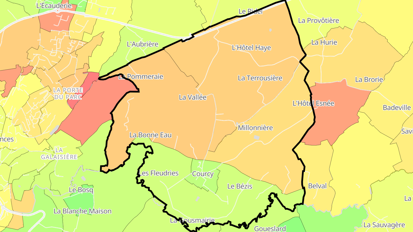 Carte des prix de l'immobilier Courcy