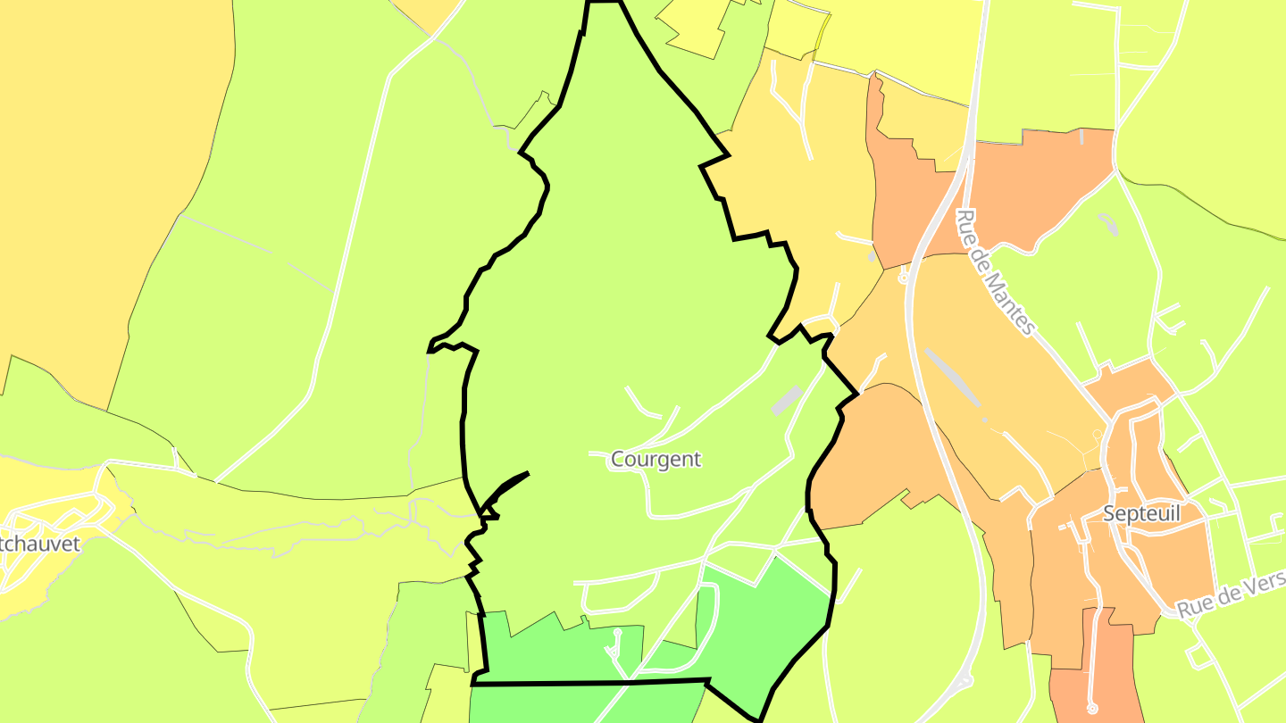 Carte des prix de l'immobilier Courgent