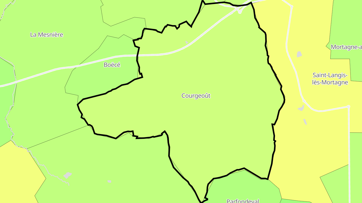 Carte des prix de l'immobilier Courgeoût