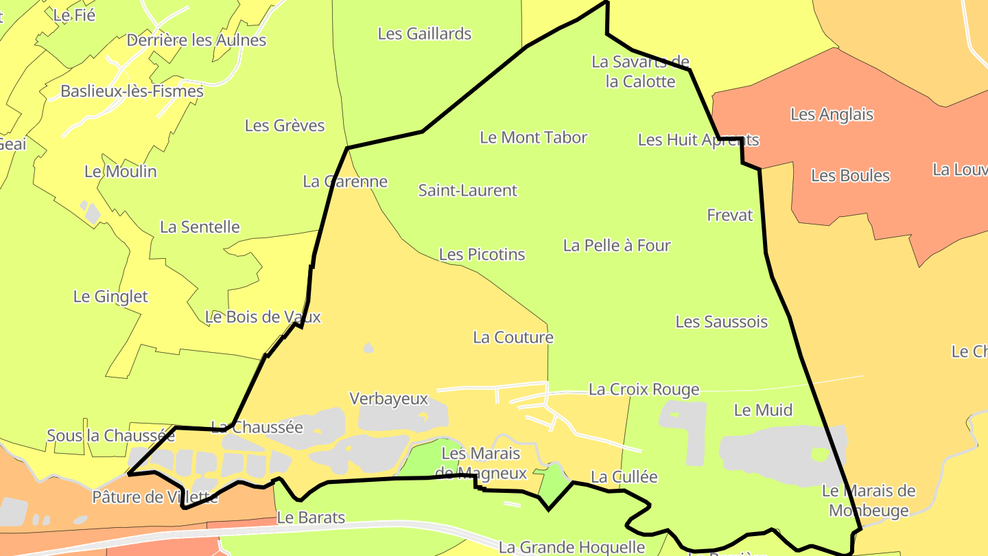 Carte des prix de l'immobilier Courlandon