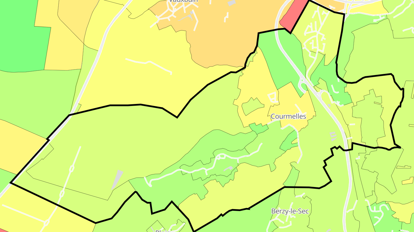 Carte des prix de l'immobilier Courmelles
