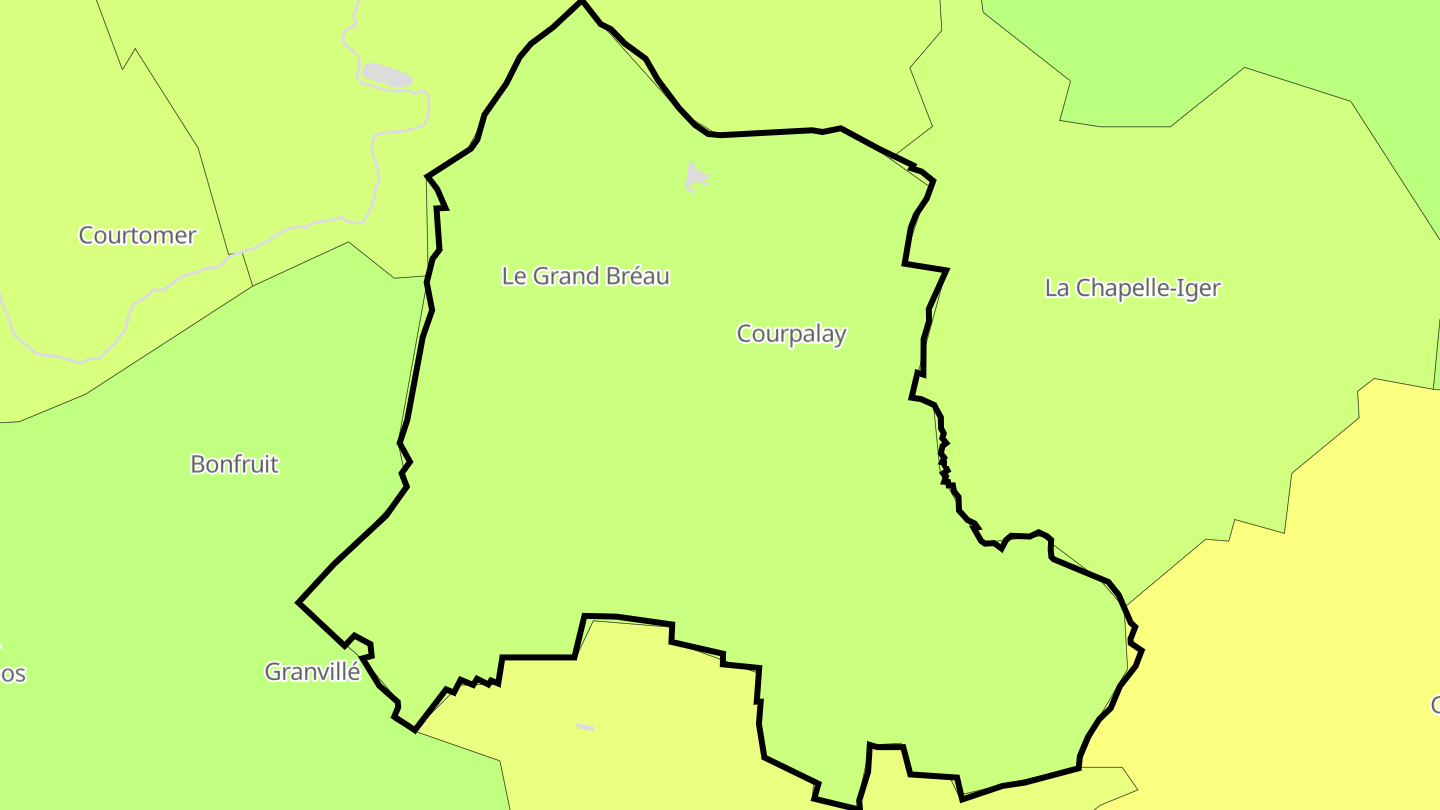 Carte des prix de l'immobilier Courpalay