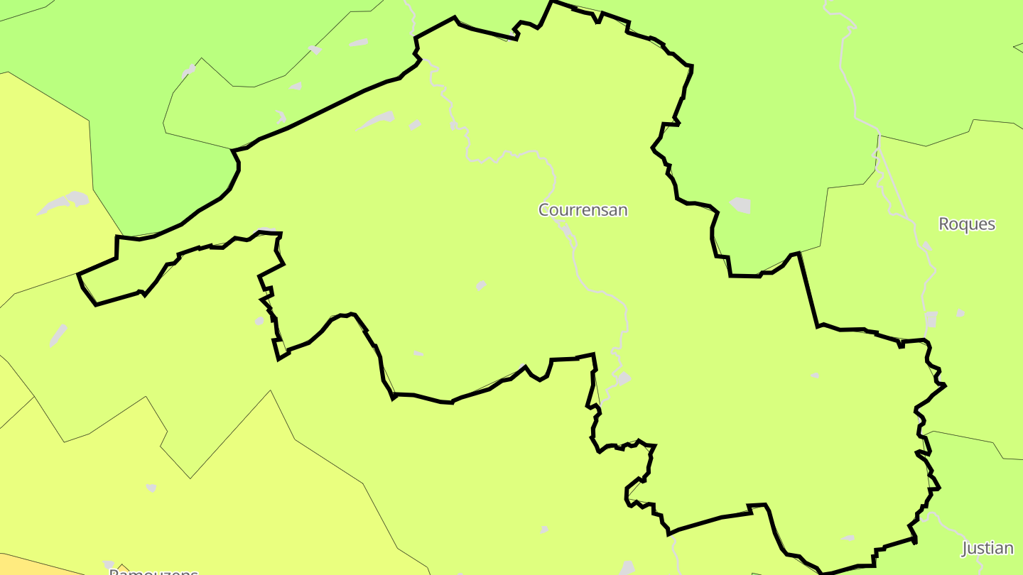 Carte des prix de l'immobilier Courrensan