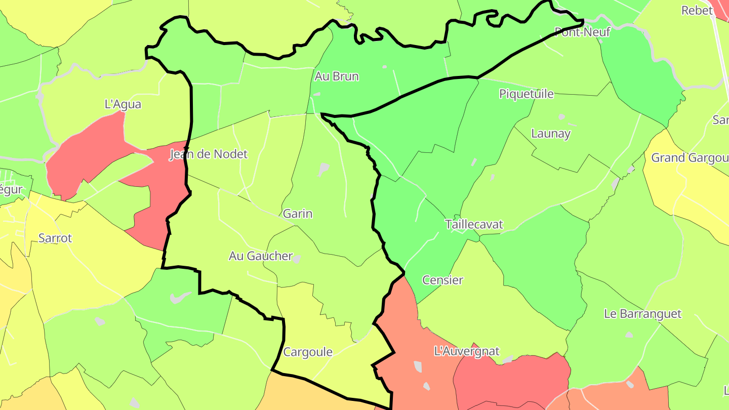 Carte des prix de l'immobilier Cours-de-Monségur
