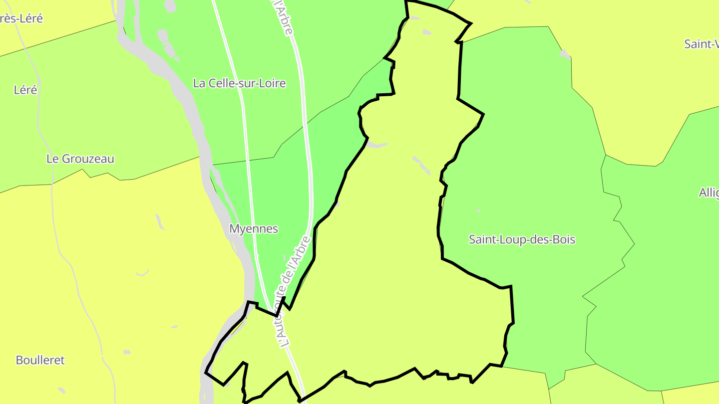 Carte des prix de l'immobilier Cours