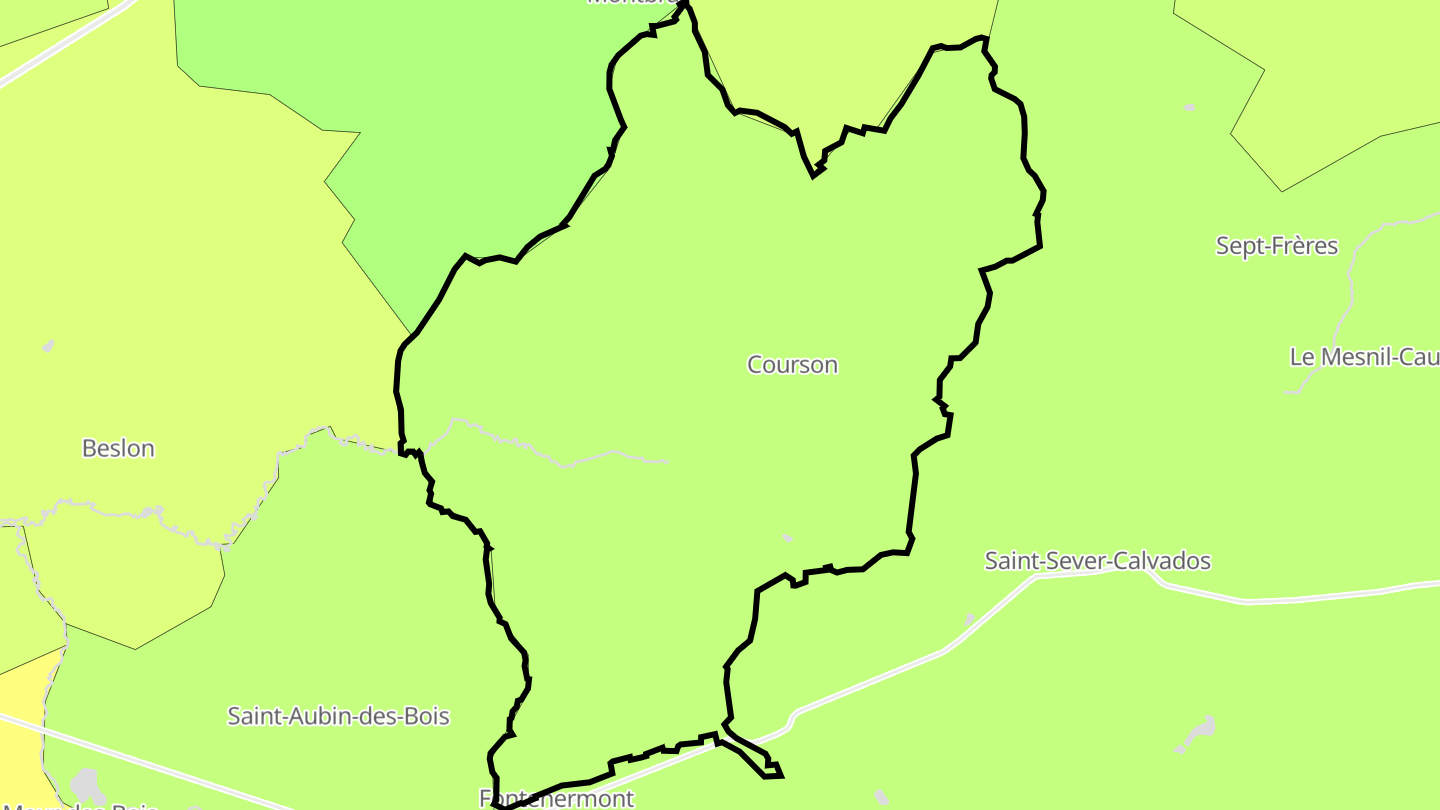 Carte des prix de l'immobilier Courson