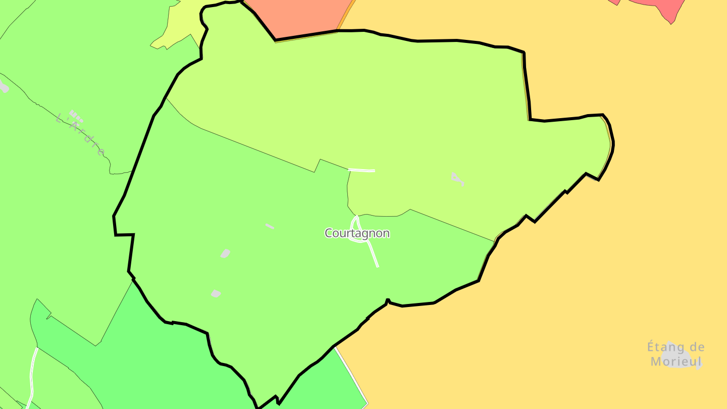 Carte des prix de l'immobilier Courtagnon
